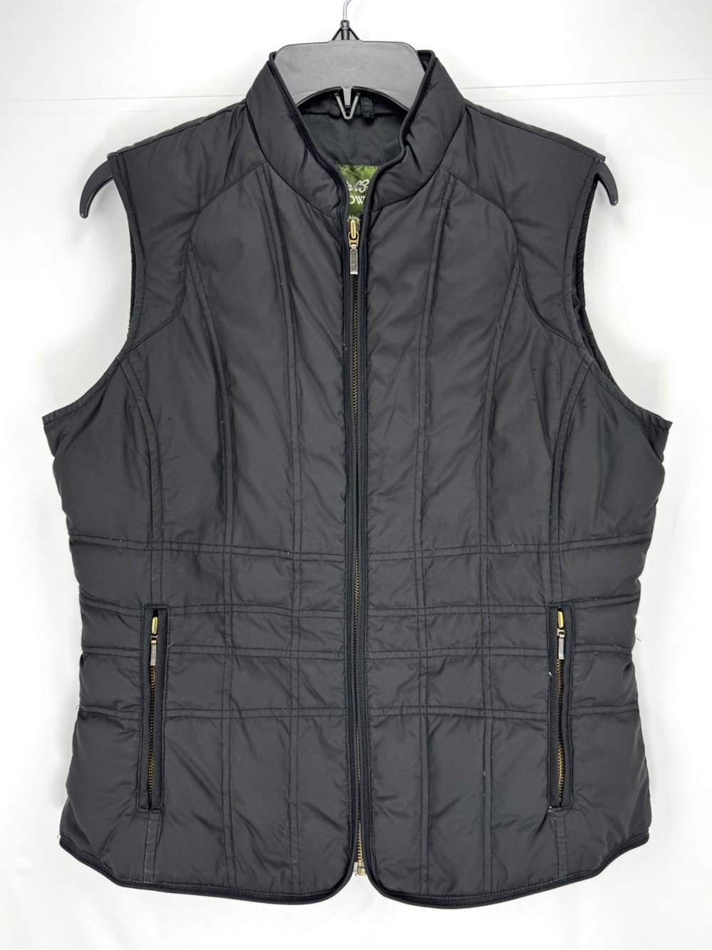 Eddie Bauer Black Quilted Goose Down Puffer Vest